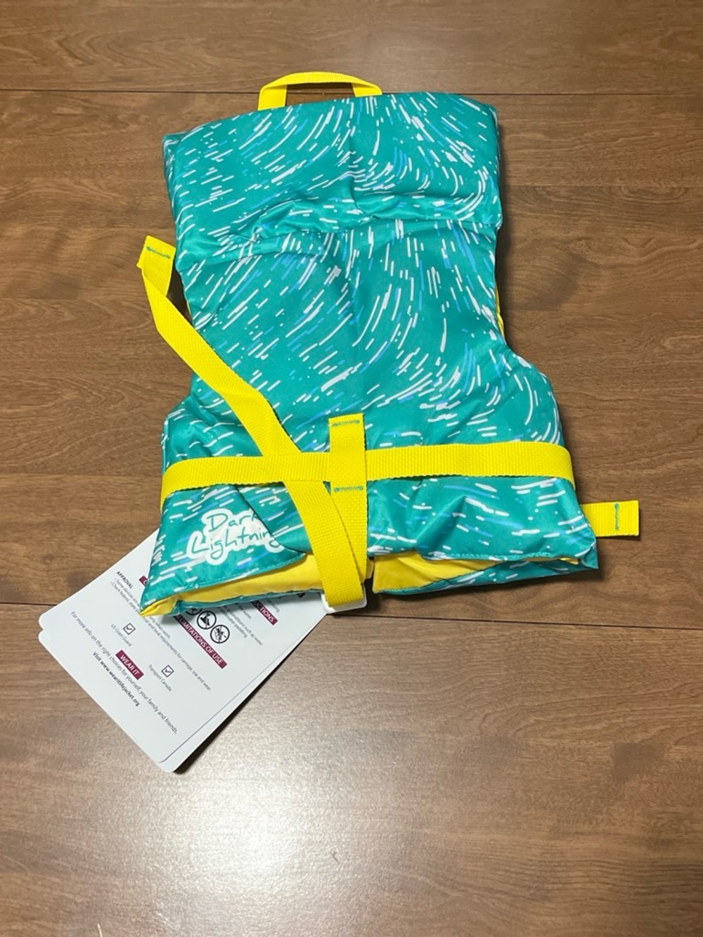 Kids' Teal & Yellow Swim Rashguard Vest - Picture 4 of 4